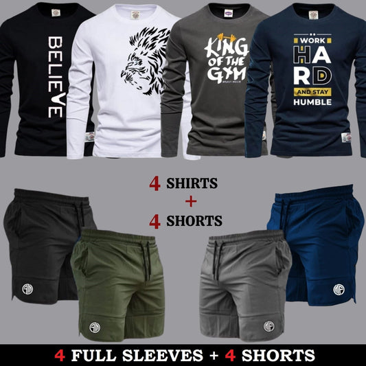 (4 Long Sleeves + 4 Shorts)